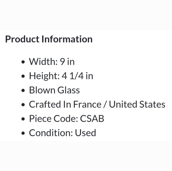 "Diamant" 9" Salad/Serving Bowl by Arcoroc Cristal D'Arques-Durand France 🇫🇷 - Picture 8 of 8